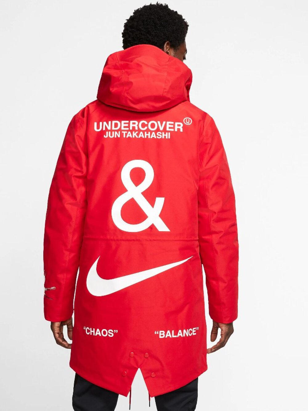 Nike x Undercover Fishtail Parka in 'Sport Red'.    Size XL